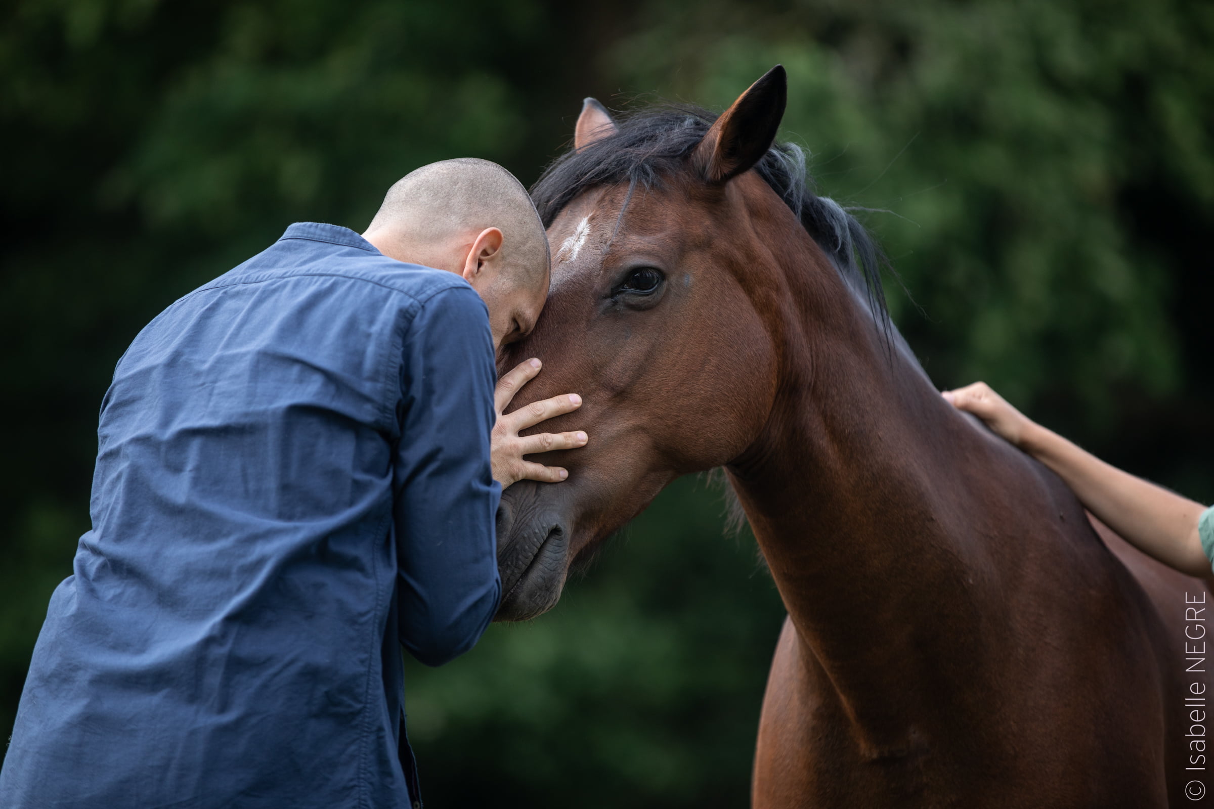 Thibault communique avec un cheval