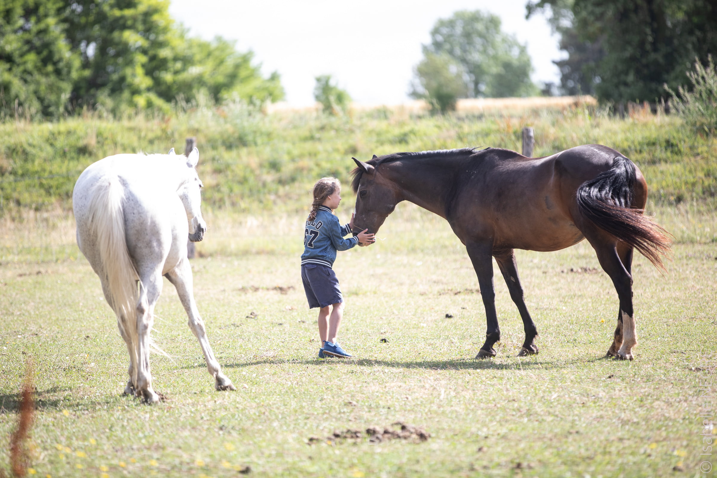 Petite fille avec un cheval