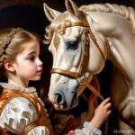 tableau cheval et jeune fille