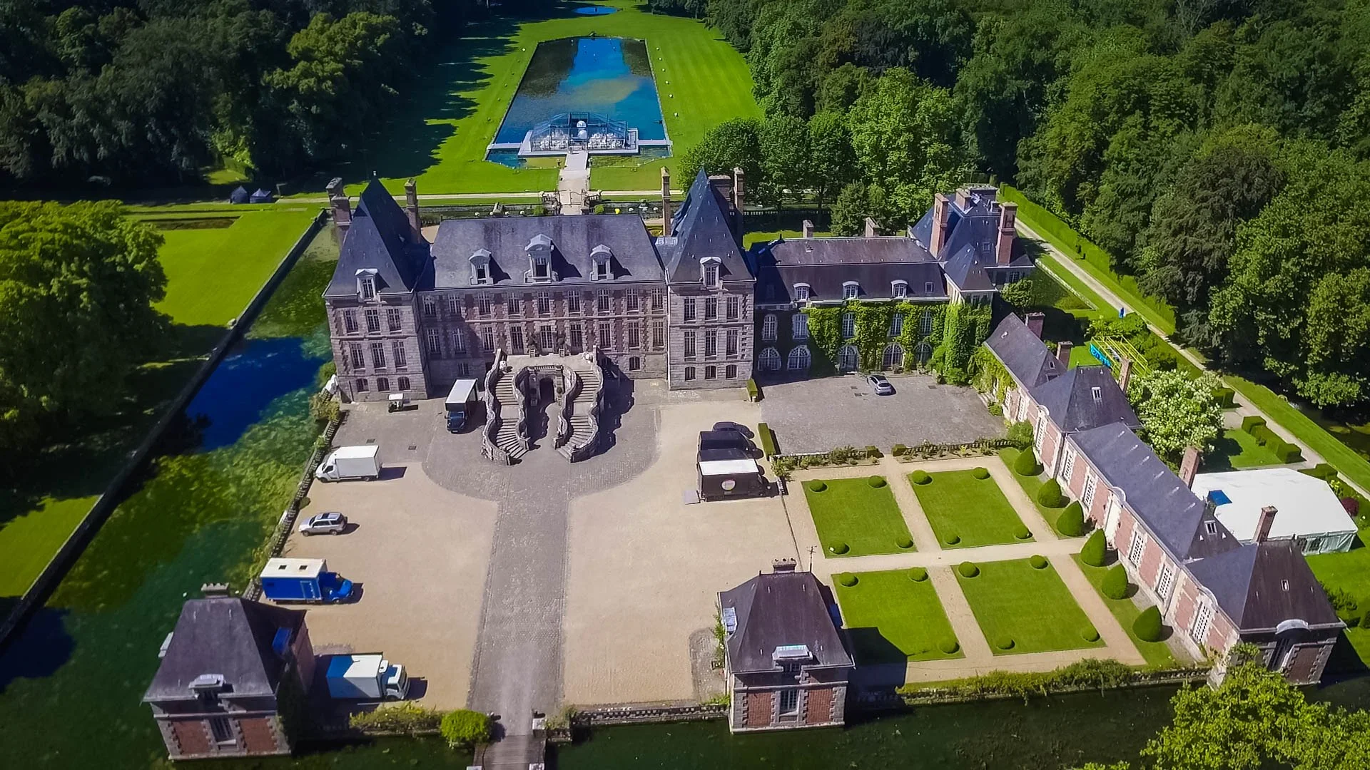 domaine de Courances vu du ciel